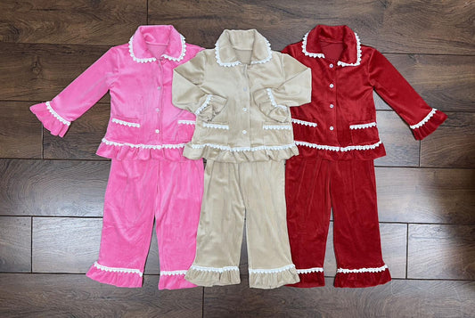 Red kids christmas pjs